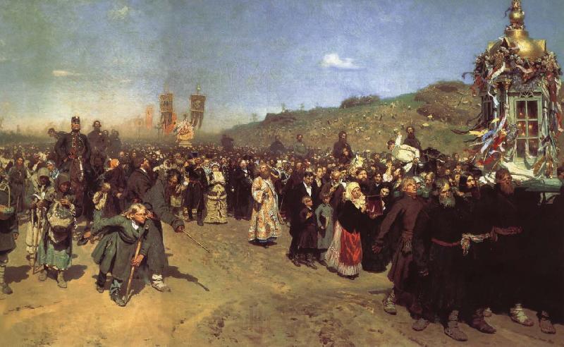 Ilya Repin Religious Procession in the Province of Kursk Norge oil painting art